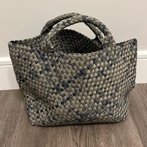 Naghedi St. Barths medium tote. Neptune. Navy. Green. Gray. New with tags.